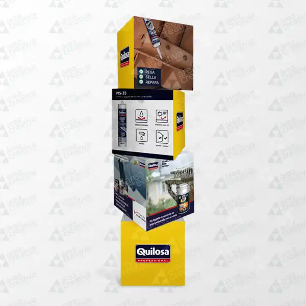 totem publicitario cubos 30 cm